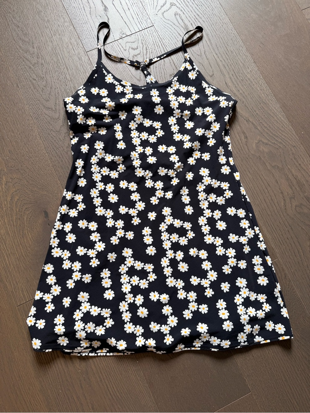 Outdoor Voices Black Daisy-Print Athletic Dress - Picture 1 of 2